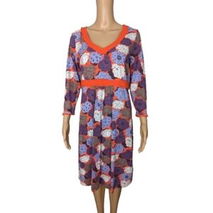 Boden Purple and Orange Floral Dress 10R